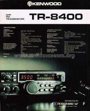 TR-8400; Kenwood, Trio- (ID = 2831663) Amat TRX