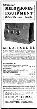 Melophone III ; Kerr & Thomas; (ID = 1077395) Radio