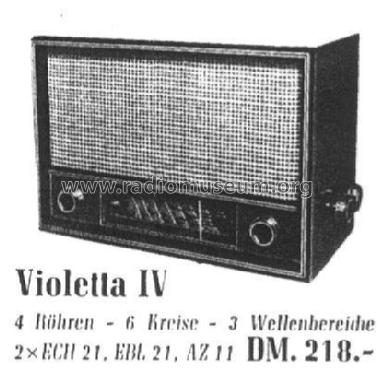 Violetta IV ; Kersi Apparatebau (ID = 71128) Radio