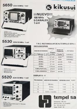 Oscilloscope 5650; Kikusui Denpa, later (ID = 2562956) Ausrüstung