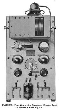 1/2 KW transmitter ; Kilbourne & Clark (ID = 1397821) Commercial Tr