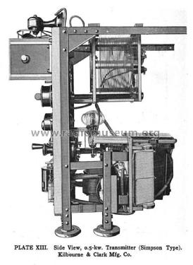 1/2 KW transmitter ; Kilbourne & Clark (ID = 1397823) Commercial Tr