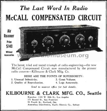 McCall Air Roamer ; Kilbourne & Clark (ID = 1543768) Radio