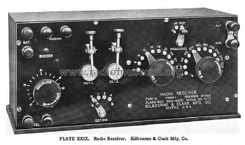 Dual Crystal Radio Receiver Type E Form 1; Kilbourne & Clark (ID = 1398133) Detektor