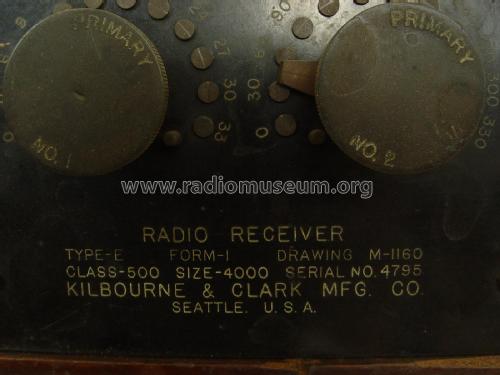 Dual Crystal Radio Receiver Type E Form 1; Kilbourne & Clark (ID = 2362336) Detektor