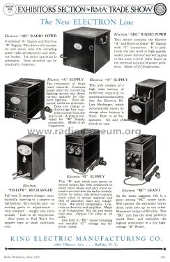 Electron 'A' Supply ; King Manufacturing (ID = 1796865) Power-S