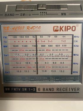 6 Band Receiver KB-AC807B; Kipo Electronic Co., (ID = 2986836) Radio