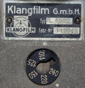 KL55020; Klangfilm GmbH (ID = 1882465) A-courant