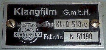 KL Q 513 c; Klangfilm GmbH (ID = 1364747) Aliment.