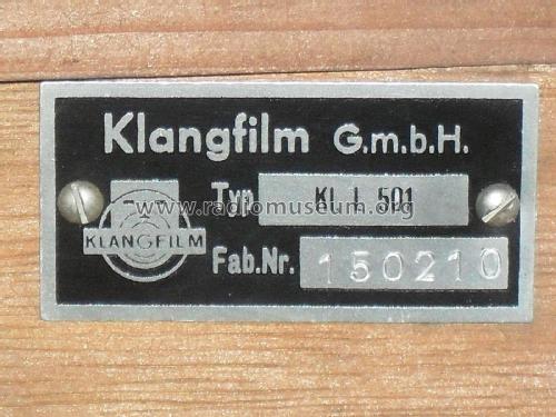 Klangfilm-Breitstrahler-Gruppe Kl. L 501; Klangfilm GmbH (ID = 2633846) Speaker-P