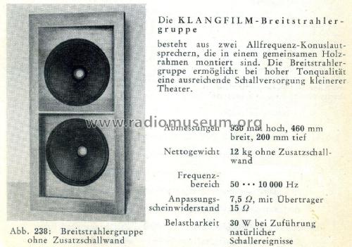 Klangfilm-Breitstrahler-Gruppe Kl. L 501; Klangfilm GmbH (ID = 2634471) Speaker-P