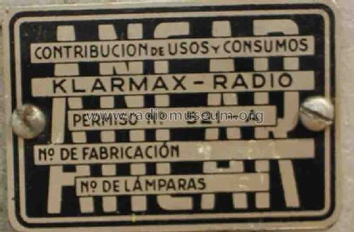 KL-34-C; Klarmax-Radio; (ID = 1220373) Radio