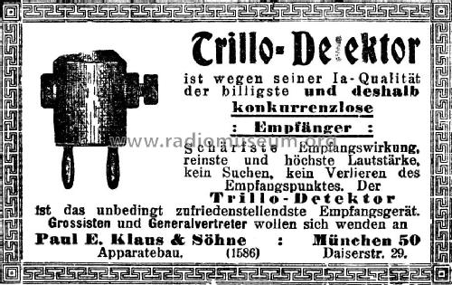 Trillo-Detektor ; Klaus & Söhne; (ID = 146336) Radio part