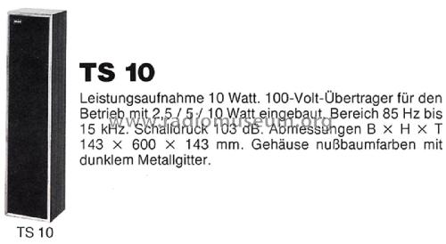Lautsprecher TS10; Klein & Hummel; (ID = 2358850) Altavoz-Au