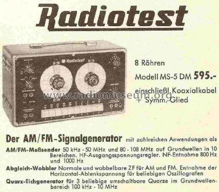 Radiotest MS-5; Klein & Hummel; (ID = 1029386) Equipment