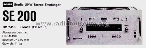 Stereo-Kontrollempfänger SE200; Klein & Hummel; (ID = 2952176) Commercial Re