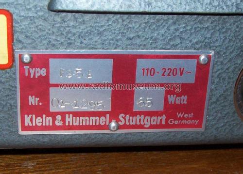 Teletest Fernseh-Service-Sender FS5B; Klein & Hummel; (ID = 1854644) Equipment