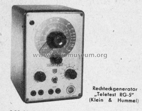 Teletest Rechteck-Generator RG-5 ; Klein & Hummel; (ID = 2512831) Equipment