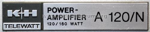 Telewatt Endverstärker A120/N; Klein & Hummel; (ID = 2067102) Ampl/Mixer