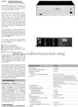 Telewatt Endverstärker A120/N; Klein & Hummel; (ID = 2067103) Ampl/Mixer