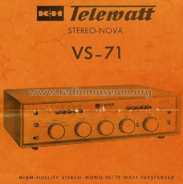 Telewatt Stereo-Nova VS-71 M; Klein & Hummel; (ID = 1266261) Ampl/Mixer