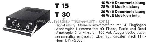 HiFi Mono-Mischverstärker Telewatt T15; Klein & Hummel; (ID = 2355683) Ampl/Mixer