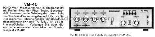 Telewatt VM40; Klein & Hummel; (ID = 2951278) Ampl/Mixer