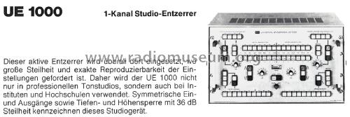 Universalentzerrer UE 1000; Klein & Hummel; (ID = 2354753) Ampl/Mixer