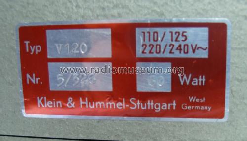 Telewatt V-120 Hi-Fi; Klein & Hummel; (ID = 1593086) Verst/Mix