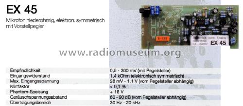 Vorverstärker-Einsteckprints EX-Serie EX 45; Klein & Hummel; (ID = 1723734) Ampl/Mixer
