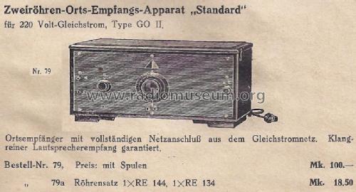Standard GO II ; Klenk & Co.; (ID = 1522007) Radio