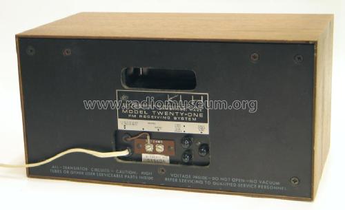 FM Receiving System Model Twenty-One ; KLH R&D Co.; (ID = 948972) Radio