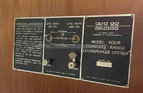 Two-Way Speaker System Model Four ; KLH R&D Co.; (ID = 2986264) Speaker-P