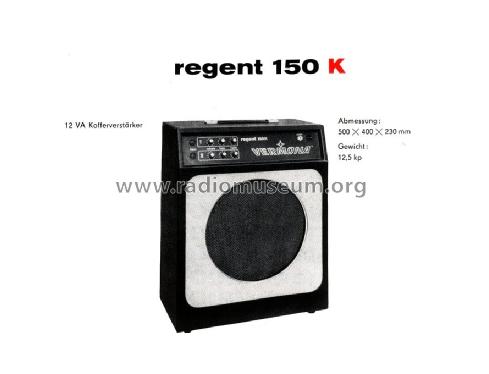 Regent 150K; Klingenthaler (ID = 261569) Ampl/Mixer