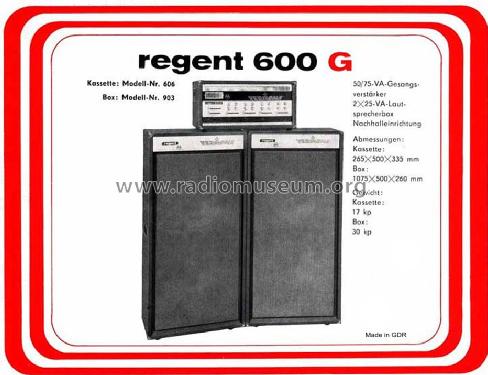 Regent 600 G; Klingenthaler (ID = 1292267) Ampl/Mixer