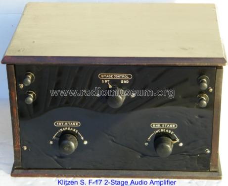 2-Stage Audio Amplifier S. F-17; Klitzen Radio (ID = 877652) Ampl/Mixer