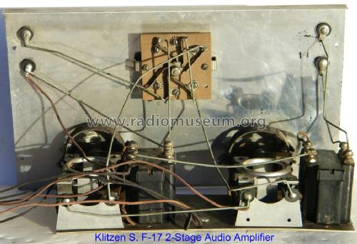 2-Stage Audio Amplifier S. F-17; Klitzen Radio (ID = 877656) Ampl/Mixer