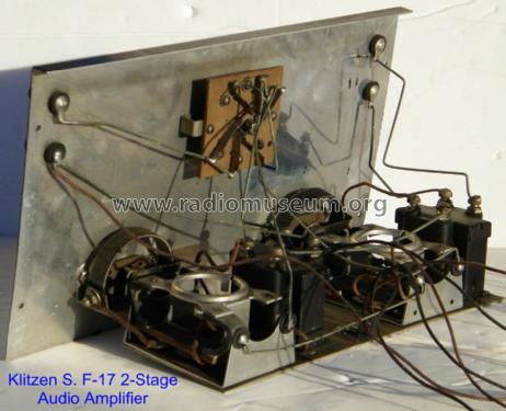 2-Stage Audio Amplifier S. F-17; Klitzen Radio (ID = 877657) Ampl/Mixer