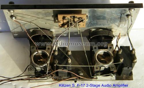2-Stage Audio Amplifier S. F-17; Klitzen Radio (ID = 877659) Ampl/Mixer