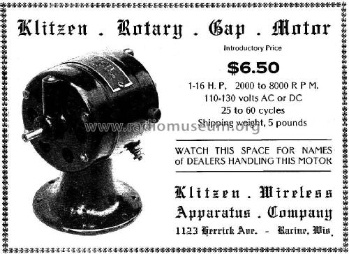 Rotary Gap Motor ; Klitzen Radio (ID = 966538) Radio part