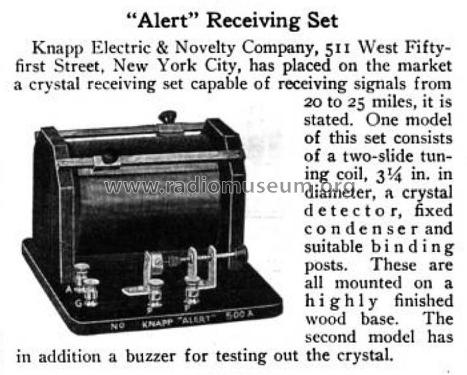 Alert Radio Receiving Set ; Knapp Electric & (ID = 1606120) Detektor
