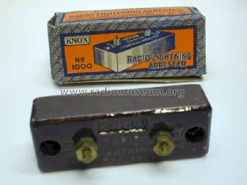 Radio Lightning Arrester 1000; Knox Porcelain Corp. (ID = 1442845) Radio part