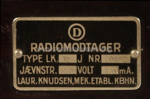 LK12J; Knudsen, Lauritz LK; (ID = 1261487) Radio