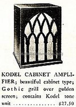 Cabinet Amplifier ; Kodel Radio Corp. (ID = 1188805) Altavoz-Au
