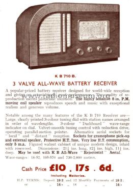 KB 710; Kolster Brandes Ltd. (ID = 1940918) Radio