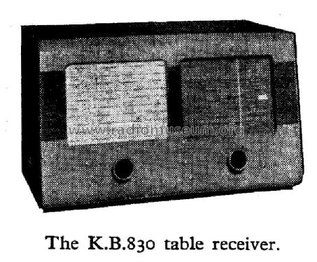 KB 830; Kolster Brandes Ltd. (ID = 2137110) Radio