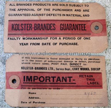 Brandeset IIIA KB 106; Kolster Brandes Ltd. (ID = 2222365) Radio