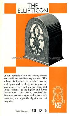 Ellipticon KB 70; Kolster Brandes Ltd. (ID = 1843091) Speaker-P