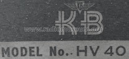 HV 40; Kolster Brandes Ltd. (ID = 497618) Televisión