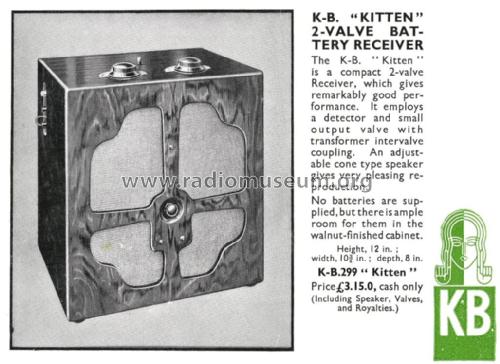 Kitten KB 299; Kolster Brandes Ltd. (ID = 2135096) Radio